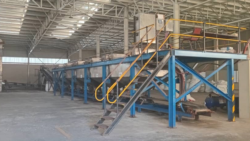 The specialised fertiliser blending machine at the centre of the PSPF-funded investment. Investigations found the equipment has yet to generate significant revenue for the company. (Pics: Mfanukhona Nkambule)